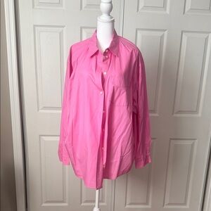 GAP Pink Button-Up Blouse